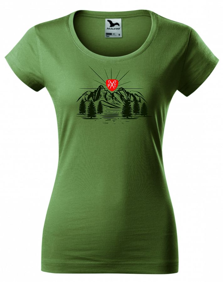 Dámské tričko myslivecké s přírodou PXT CREATIVE 161 khaki vel. L  - Obrázek
